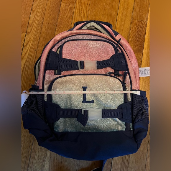 Pottery barn Sparkle Backpack with L embroidered - Picture 11 of 12